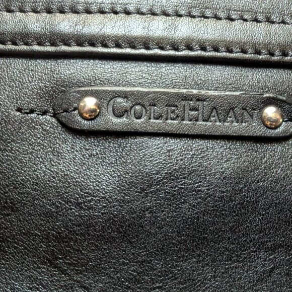 COLE HAAN ALEXA BLACK LEATHER BAGUETTE BUCKLE SHOULDER BAG - Picture 12 of 12